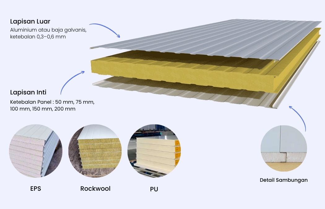 jual sandwich panel berinsulasi