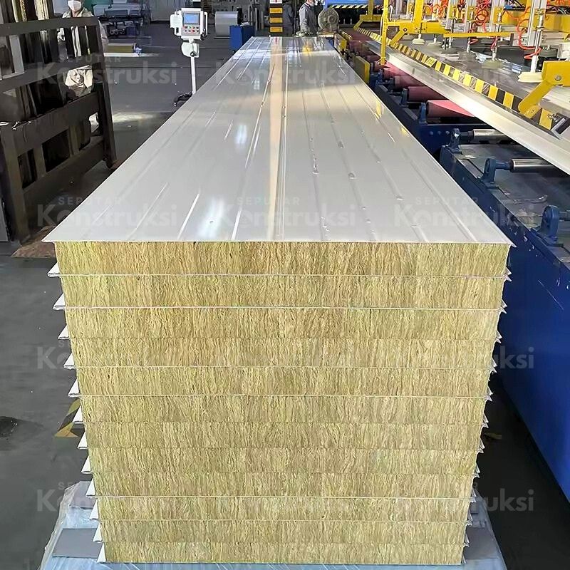Dinding sandwich panel Rockwool