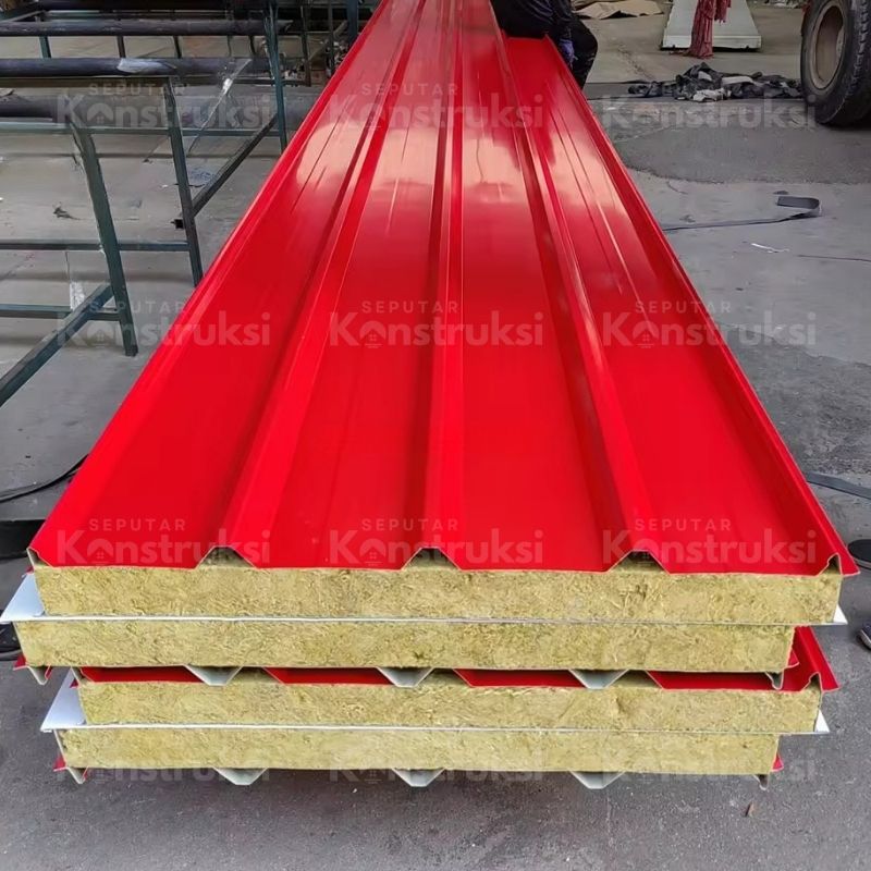 Atap sandwich panel Rockwool