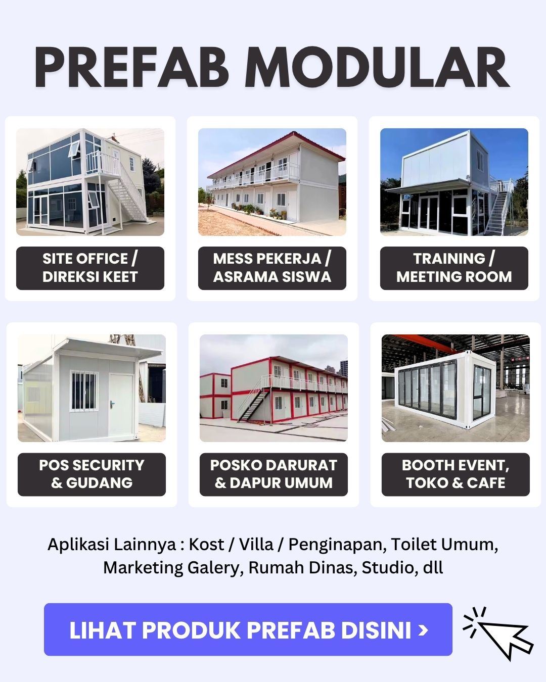 jual rumah prefab modular