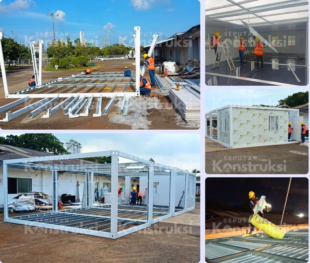 Pemasangan bangunan modular