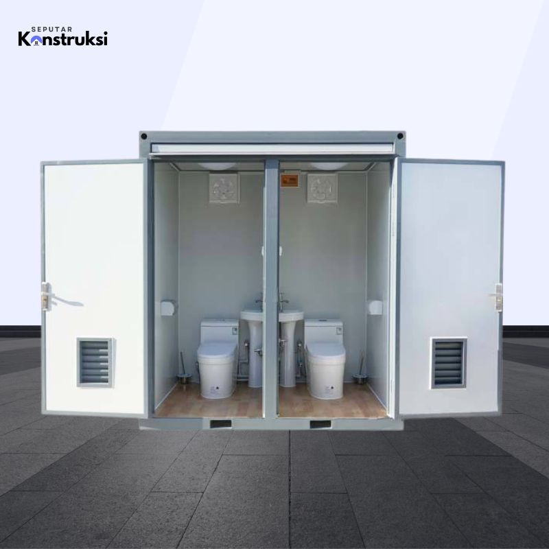 prefab toilet DOUBLE door
