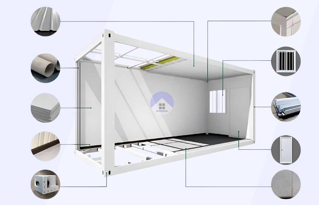 komponen rumah prefab detachable