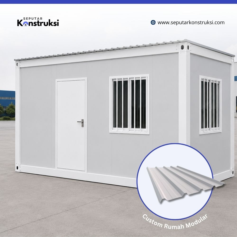Fabrikasi atap datar rumah modular Fabrikasi atap datar rumah modular