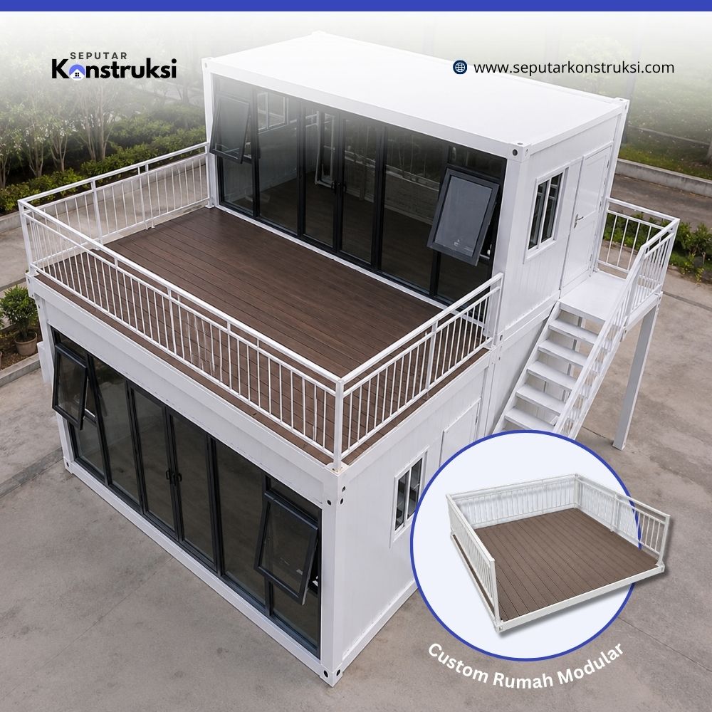 Fabrikasi balkon WPC rumah modular Fabrikasi balkon WPC rumah modular